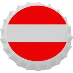 Kronenkorken mit Banderole